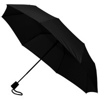Зонт складной полуавтоматический 21", 3 сложения, черный